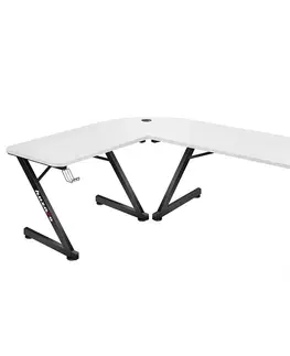 Moderné kancelárske stoly Písací stôl pre hráča HZ-Hero 7.0 white