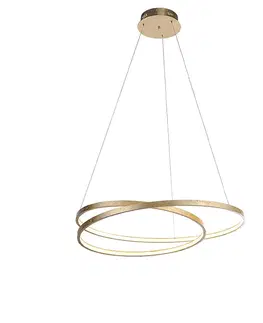 Zavesne lampy Dizajnová závesná lampa zlatá 72 cm vrátane LED stmievateľná - Rowan
