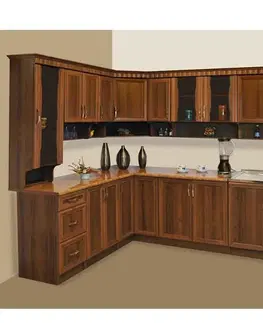 Modulový kuchynský nábytok Rohová kuchynská linka Bona Merkury Orech