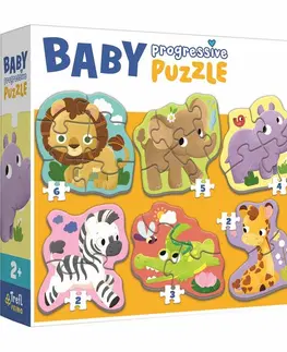 Puzzle Trefl Baby puzzle Safari, 6v1 (2-6 dielikov)