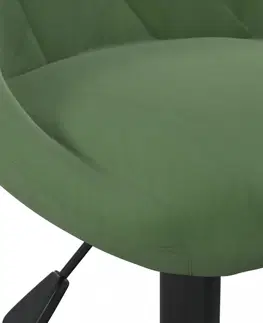 Jedálenské zostavy Otočná jedálenská stolička 2 ks zamat / kov Dekorhome Čierna