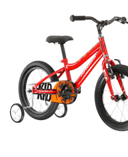 Bicykle Detský bicykel Kross Racer 3.0 16" Gen 005 červená/oranžová/biela - 10" (110-130 cm)