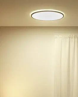 SmartHome stropné svietidlá WiZ WiZ SuperSlim LED stropné svetlo CCT Ø55cm čierne