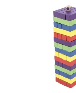 Drevené hračky RAPPA - Hra veža drevená 60ks farebná