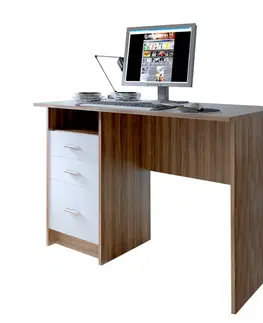 Pracovné stoly PC stôl SAMSON NEW Tempo Kondela Dub sonoma