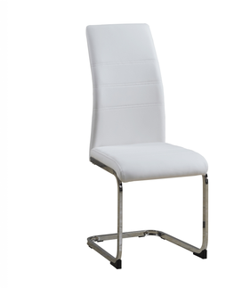 Jedálenské stoličky KONDELA Vatena jedálenská stolička biela / chróm
