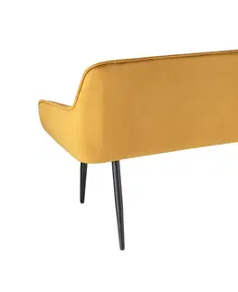 Lavice do jedálne LuxD Dizajnová lavica Esmeralda 160 cm horčicový zamat