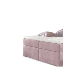 Postele NABBI Beneto 180 čalúnená manželská posteľ s úložným priestorom ružová (Omega 91)