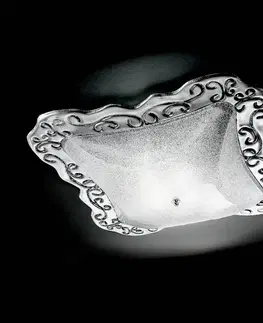 Stropné svietidlá Novaresi Miro sklenené stropné svietidlo Miro ozdobný okraj