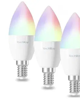 Žiarovky TechToy Smart Bulb RGB 4,4 W E14 3 pcs set TSL-LIG-E14-3PC