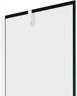 Sprchové dvere MEXEN/S - Next vaňová zástena FIX 60 x 150 cm, čierna dekor, chróm 895-060-000-00-70-01