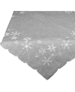 Obrusy Forbyt Vianočný obrus Hviezdičky sivá, 35 x 35 cm