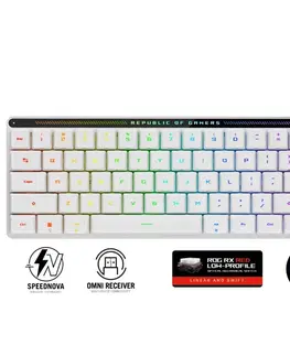 Klávesnice Herná klávesnica ASUS ROG FALCHION RX Low profile (ROG RX RED), US, biela 90MP03EC-BKUA10