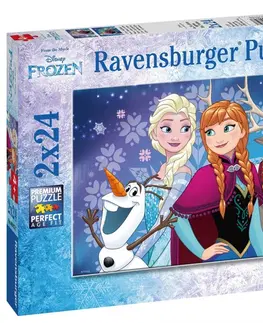 Hračky puzzle RAVENSBURGER - Disney Ľadové kráľovstvo 2x24 dielikov