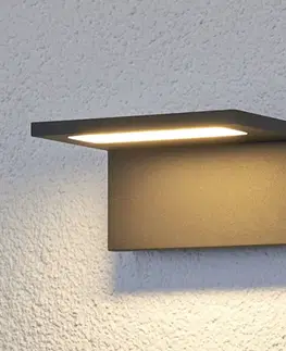Vonkajšie nástenné svietidlá Lucande Ploché vonkajšie nástenné LED svietidlo Caner