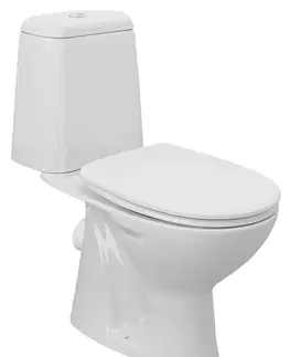 Kúpeľňa AQUALINE - RIGA WC kombi, dvojtlačítko 3/6, zadný odpad, splachovací mechanizmus, biela RG601