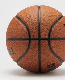 basketbal Basketbalová lopta BT100 Touch veľkosť 6 hnedá
