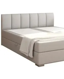 Postele KONDELA Riana Komfort 180 čalúnená manželská posteľ svetlosivá