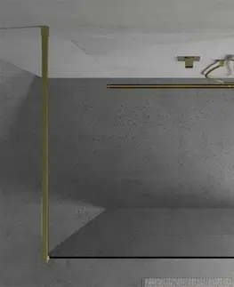 Sprchové dvere MEXEN/S - KIOTO samostatne stojaca sprchová zástena 120 x 200, transparent 8 mm, zlatá 800-120-002-50-00