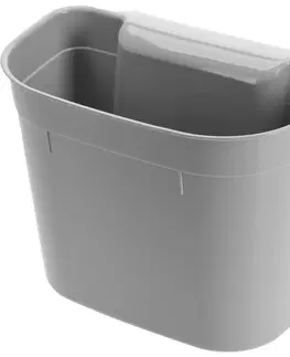 Úložné boxy Závesný plastový kôš Flynn, 21 x 28 x 17 cm, sivá