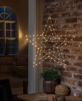 Vianočné svetelné hviezdy Konstsmide Christmas Strieborná hviezda LED 66 x 64 cm