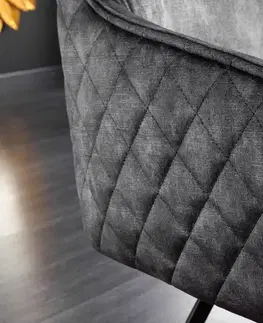 Lavice do jedálne LuxD Dizajnová lavica Natasha 156 cm tmavosivý zamat
