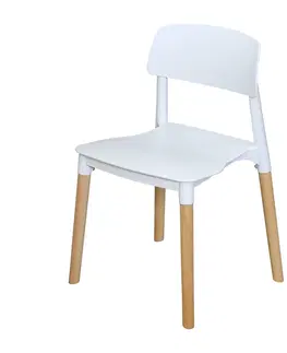 Jedálenské stoličky Jedálenská stolička GAMA biela