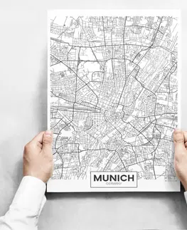Moderné obrazy Obrazy na stenu - Map of Munich II