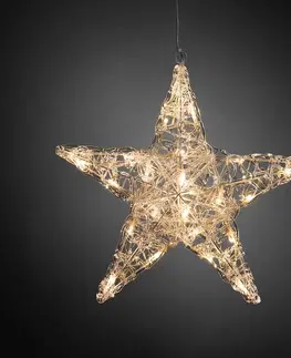 Vianočné svetelné hviezdy Konstsmide Christmas Päťcípa akrylová hviezda Ingar s LED