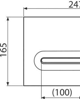 Kúpeľňa Alcadrain ovládacia doska Linka čierna mat M1878 M1878