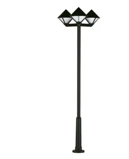 Verejné osvetlenie Albert Leuchten Moderné stĺpové svietidlo 181, čierne, 3-pl.