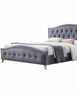 Postele KONDELA Giovana 160 manželská posteľ 160x200 cm sivá