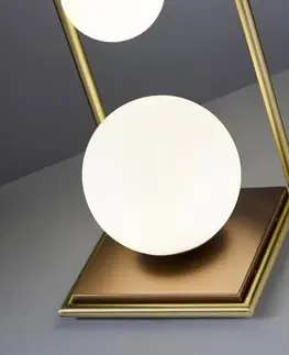 Stolové lampy miloox by Sforzin Lampa Buble zlatá opálové sklo 4-pl. stmievač