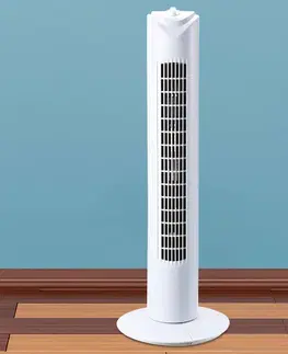 Stolné ventilátory / Stojanové ventilátory EGG Stojaci ventilátor Tower, biela, 3 rýchlosti