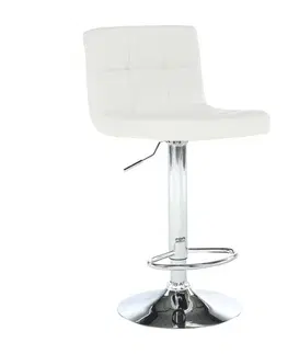 Barové stoličky KONDELA Kandy New barová stolička biela / chróm