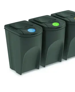 Odpadkové koše Kôš na triedený odpad Sortibox 25 l, 3 ks, sivá IKWB20S3 405u