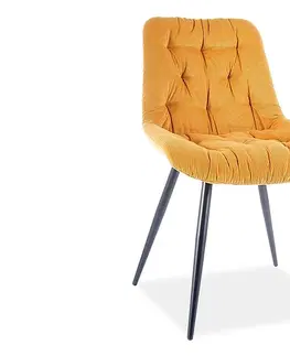 Jedálenské stoličky PREGA čalúnená stolička zelená/čierna FJORD 79