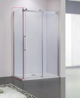 Sprchovacie kúty HOPA - Pevná stena BELVER - FARBA rámu - Chróm / Leštený hliník (ALU), Pevná stena - 90, Smer zatvárania - Univerzálny Ľavé / Pravé, Výplň - Číre bezpečnostné sklo - 8 mm BCBELV90PSCC
