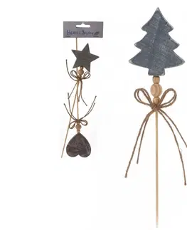 Vianočné dekorácie Dekorácia zapich. 31cm 2ks rôzne druhy