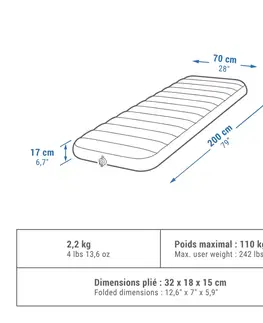kemping Kempingový nafukovací matrac Air Comfort 70 cm pre 1 osobu