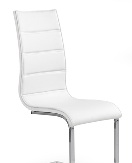 Jedálenské stoličky HALMAR K104 jedálenská stolička biela / biely lesk