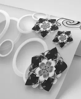 Abstraktné tapety Tapeta abstraktné šperky v čiernobielom