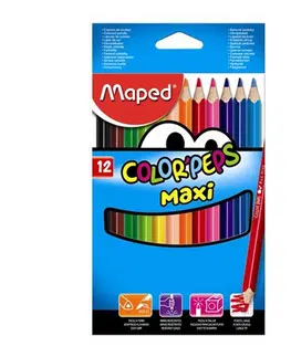 Hračky MAPED - Pastelky trojhranné - hrubé COLOR`PEPS MAXI, 12 ks