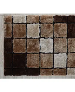 Koberce a koberčeky KONDELA Ludvig Typ 3 koberec 100x140 cm béžová / hnedá