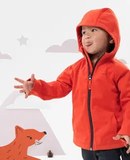 turistic Detská turistická softshellová bunda MH550 2-6 rokov oranžová