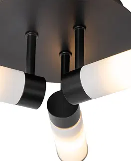 Vonkajsie stropne svietidla Moderné kúpeľňové stropné svietidlo čierne 3 svietidlo IP44 - Vaňa