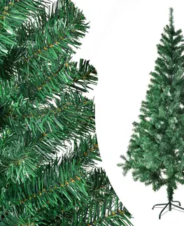 Vianočné ozdoby Juskys Umelý vianočný stromček - 210 cm, so stojanom, zelený