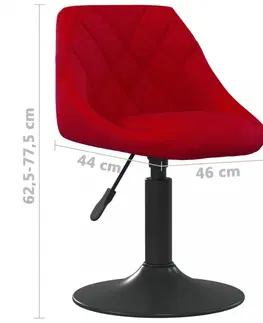 Jedálenské zostavy Otočná jedálenská stolička 2 ks zamat / kov Dekorhome Svetlozelená