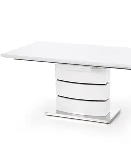 Stoly v podkrovnom štýle Rozkladací stôl Nobel 160/200x90cm Mdf/Oceľ – Biely
