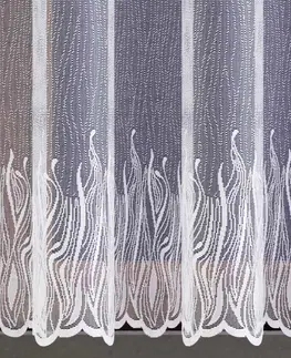 Záclony Hotová záclona, NELA, vitrážka, biela 250 x 40 + 250 x 60 cm